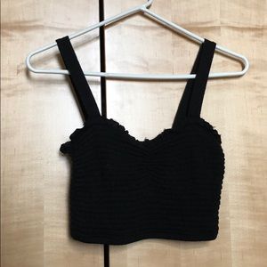 Black crop tank